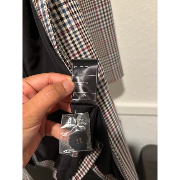 NWOT STEVE MADDEN Bb Dakota Prep Cool Plaid Longline Blazer Sz M - Picture 4 of 6